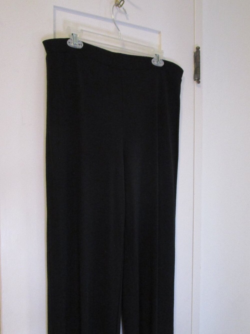 Black pull up slacks, Liz Claiborne XL, Rayon/poly blend.